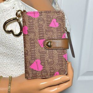 Juicy Couture Follow Your Heart Tab Card Bag Keychain or Backpack Wallet NWT